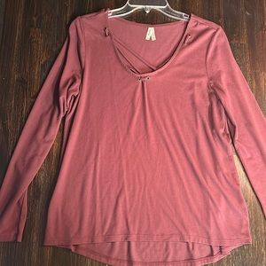 Maroon Long Sleeve Shirt